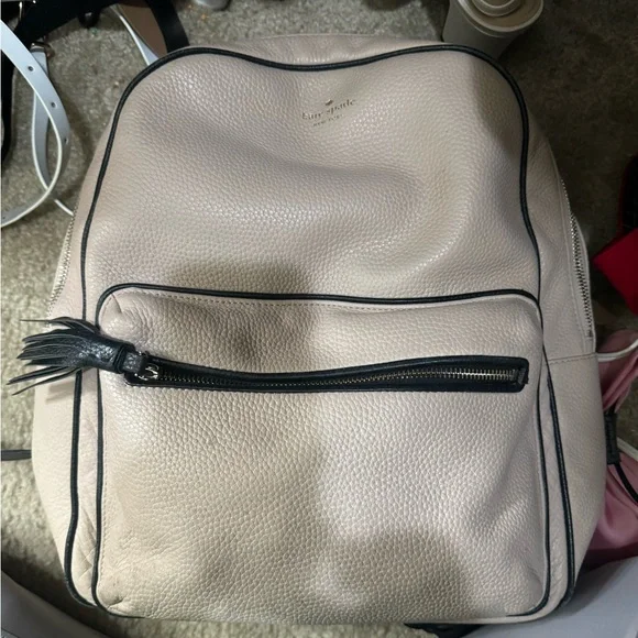 kate spade Ivory Leather Backpack s-l400.jpg main image 2